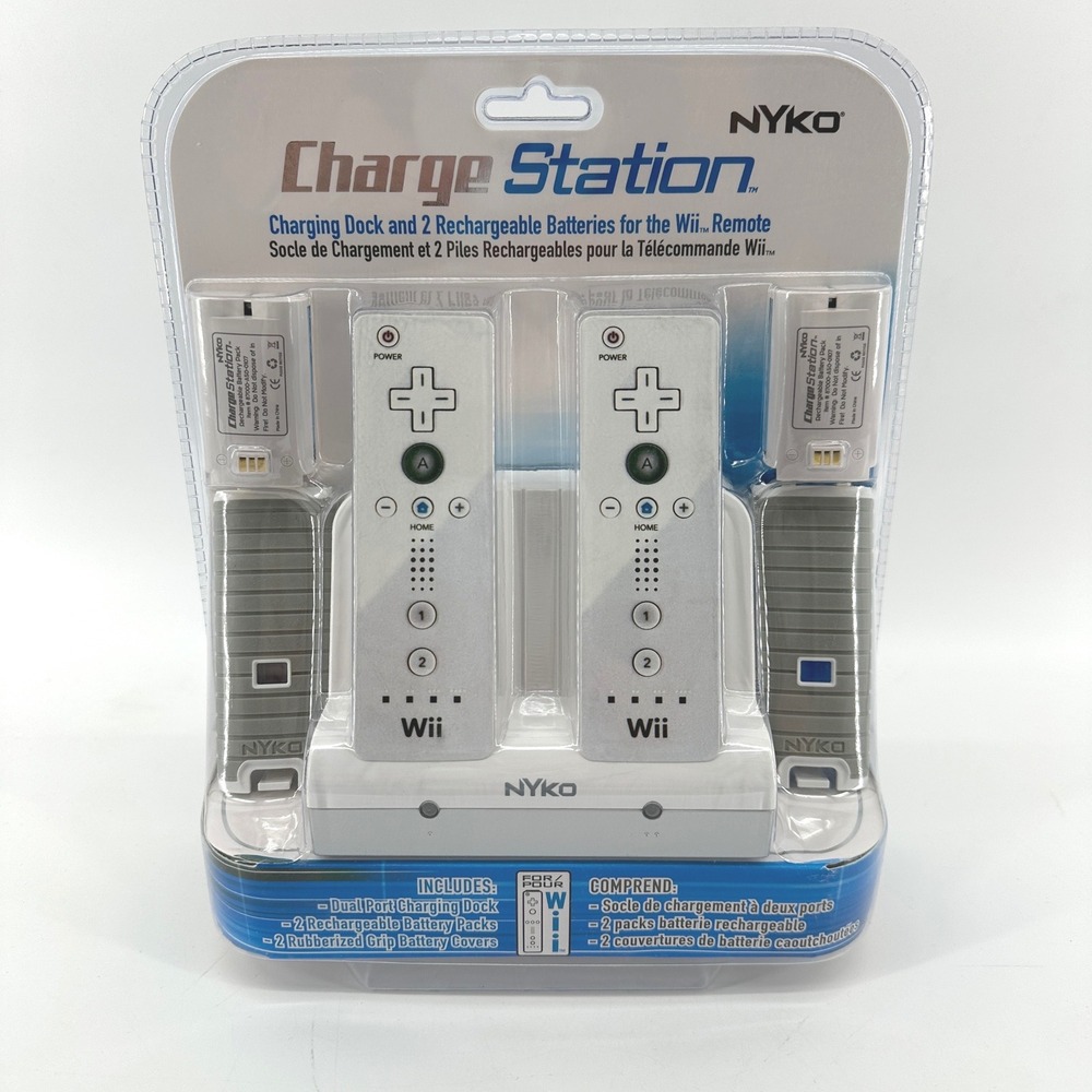 Nyko Charge Station for Nintendo Wii Dual Port Charging Dock 2 Battery Packs NEW